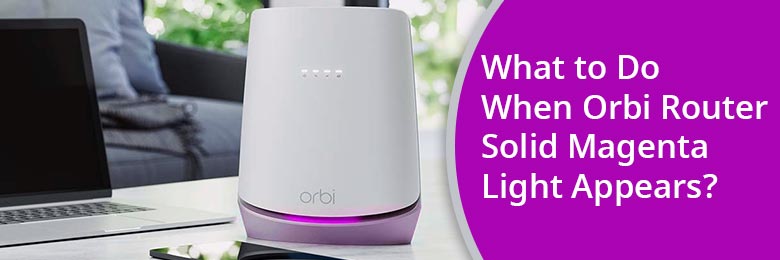 orbi router solid magenta light